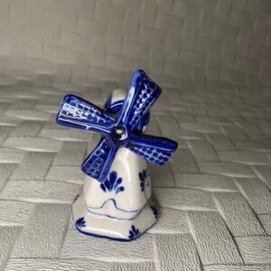 Vintage Delft Blue Blue/White Ceramic Handpainted Holland Windmill Figurine
